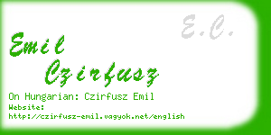 emil czirfusz business card